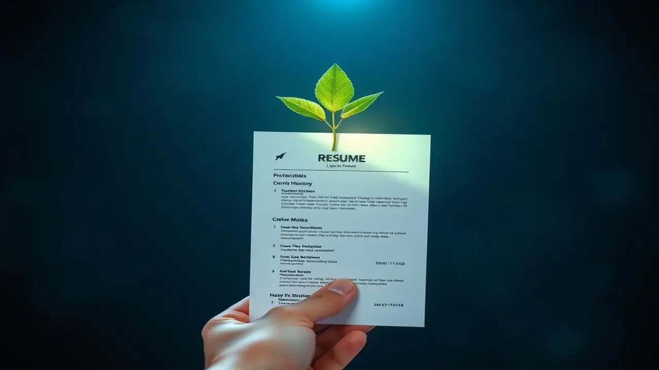 Resumen, hoja verde, futuro brillante