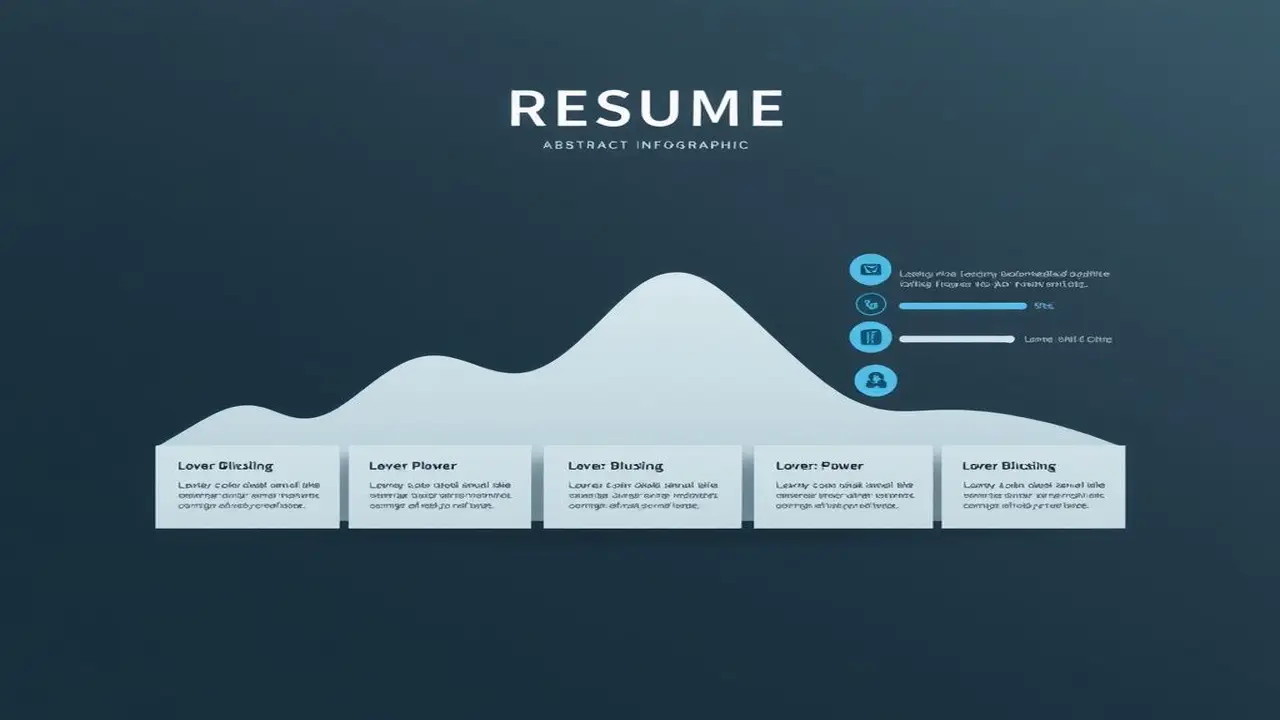 Infografía de CV pulida, minimalista y profesional