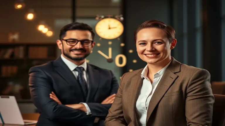 Profesional confiado y elegante en oficina moderna