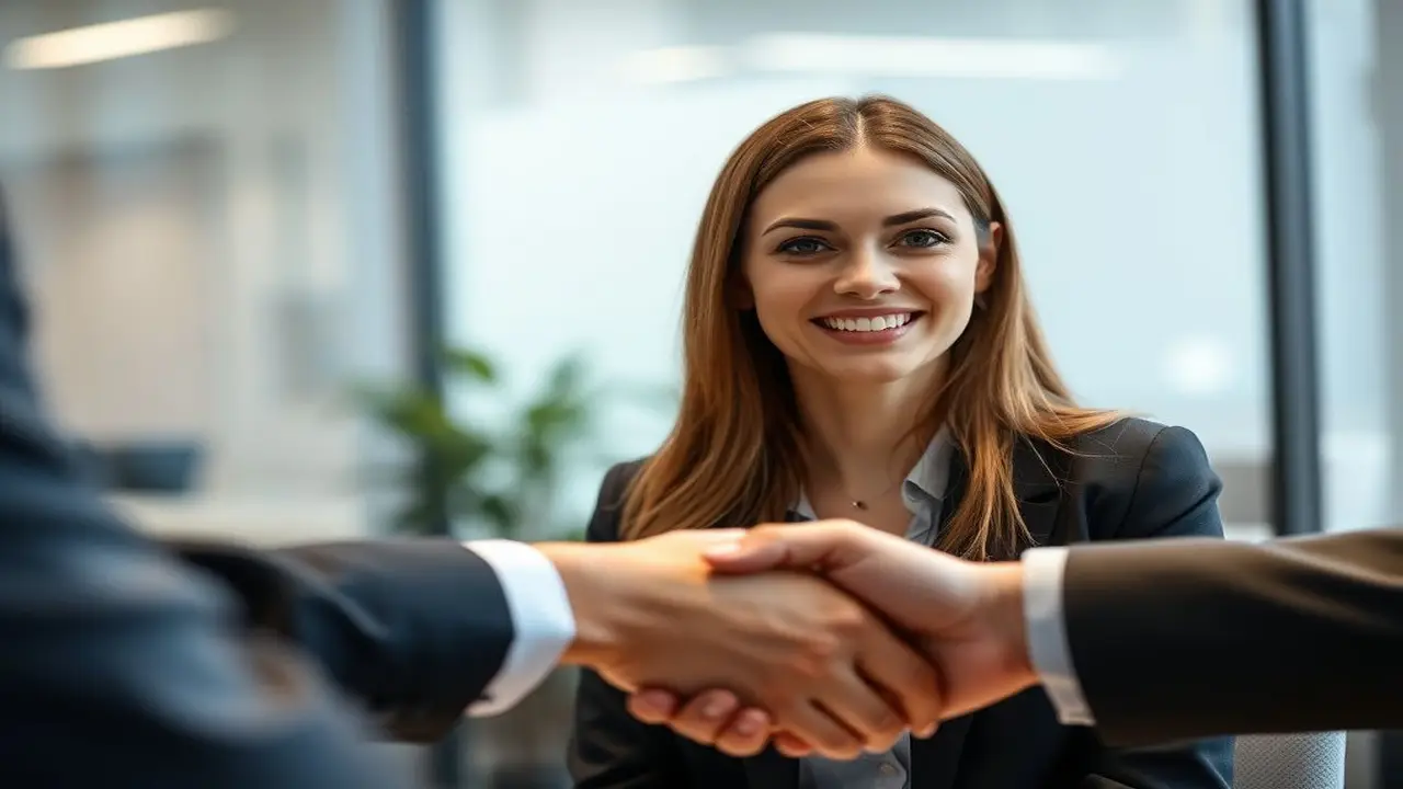 Éxito, alivio y logro profesional