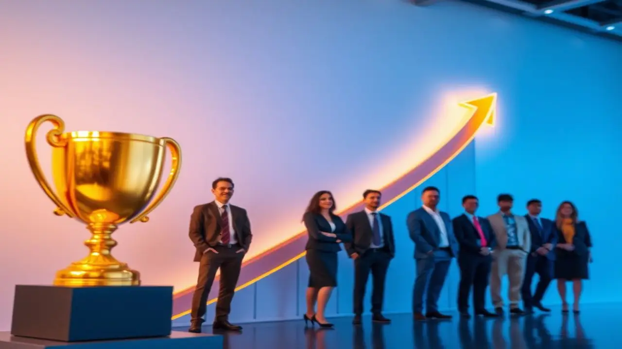 Logros profesionales: equipo diverso exitoso