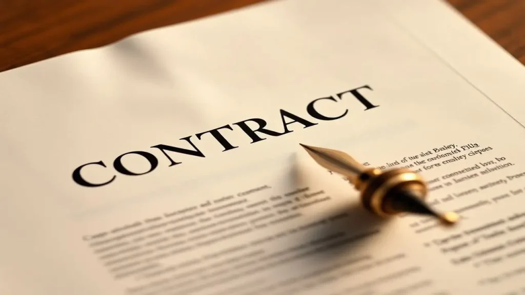 Contrato elegante: calidez y detalle profesional