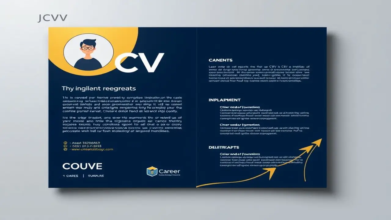 CV: Diseño moderno, crecimiento, oro y azul